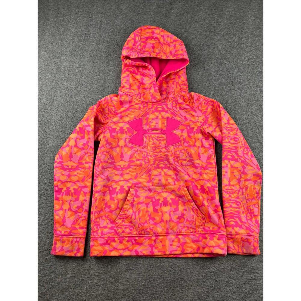 Under Armour Women's Pink and Orange Camouflage Hoodie‎ Size XS